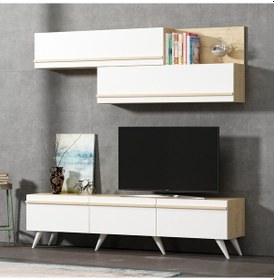 Resim Amsterdam Tv Ünitesi Beyaz Ücretsiz Kargo 