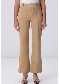 Resim Network Bej Wide Straight Tencel Denim Pantolon 