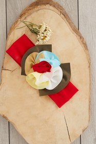 Resim Babygiz El Yapımı Yumuşak Eşsiz Aksesuarlı Doğal Pamuklu Penye Bebek Çocuk Kız Bandana Renkli Seri 