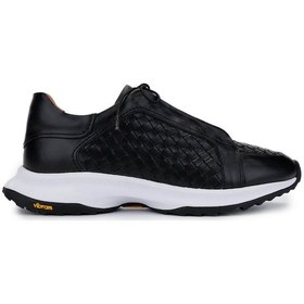 Resim Tamer Tanca Erkek Hakiki Deri Siyah Sneakers & Spor Ayakkabı 1092 22221 Erk Ayk Y25 Sıyah Dr/orgu Siyah 