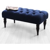 Resim Lorence Home Missus Bench Puf - Gece Mavisi 