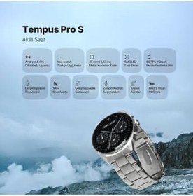 Resim Ttec Tempus Pro S 45mm AMOLED Ekranlı Yuvarlak Metal Kasa 2SW08 (Gri) 
