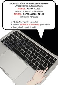 Resim Mcstorey Arapça Klavye Macbook Pro Kılıfı A1706 A1989 A2159 A1707 A1990 Uk Enter Ile Uyumlu 