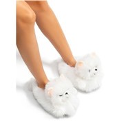 Resim Twigy Kedi-3 Kadın Hayvanlı Panduf Beyaz 36/41 CC0617A Beyaz 