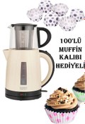 Resim Schafer Krem Optimal Plus Elektrikli Çay Makinesi 100lü Muffin Kalıbı Anneler Günü Özel 