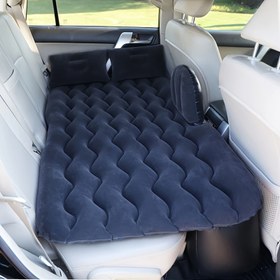 Resim RV Hava Yatağı, SUV Araba Arka Koltuk Minderi İçin Uygun, Taşınabilir Katlanabilir PVC Kadife Şişme Hava Yatağı, Çok Amaçlı SUV Seyahat ve Kamp Yatağı, Plaj ve Araç İçi Yatak 