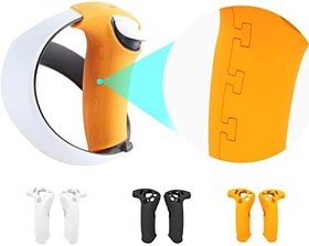 Resim PSVR2 Silikon Koruyucu Kılıf Playstation VR2 Aksesuarları için Rahat Kaymaz Kavrama Kapağı (Turuncu) 