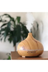 Resim Genel Markalar Genel MarkalarKahverengi Nemlendirici Ev Tipi Uzaktan Kumandalı 7 Led Wood Aroma Diffuser 550 ml 