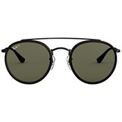 Resim Ray-Ban Round RB3647N Yuvarlatılmış Kare Siyah Polarize Unisex Güneş Gözlüğü 