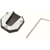 Resim Lumaworld Evrensel Motosiklet Yan Sehpa Tabanı Silvery Hd Cruiser Touring Anti Batma 