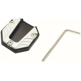 Resim Lumaworld Evrensel Motosiklet Yan Sehpa Tabanı Silvery Hd Cruiser Touring Anti Batma 