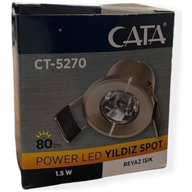 Resim 1,5 W Ledli Yıldız Spot Ct-5270 Satene Beyaz Işık 