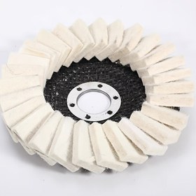 Resim 5 İnç Yün Keçe Cilalama Tekerleği, Açılı Taşlama Makinesi için Uygun - 115mm/125mm, Metal, Ahşap ve Taş için Dayanıklı ve Etkili Parlatıcı, Paslı Metaller, Paslanmaz Çelik ve Mermer Tezgahlar için İdeal | Esnek Yün Ped | Dayanıklı Yün Disk, Açılı Taşlama Aksesuarı 