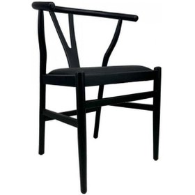 Resim Windsor İskandinav Ahşap Sandalye Siyah - Siyah 