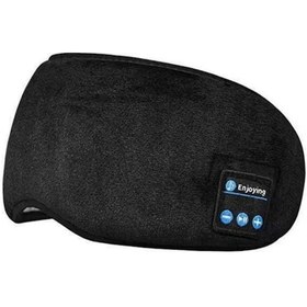 Resim Tenfowee Siyah Bluetooth 5.0 Göz Maskesi - Stereo Kulaklık İle Müzik/arama, 3d Ses, Işık Engelleyici, Konforlu Uyku İçin Nefes Alır Kumaş 