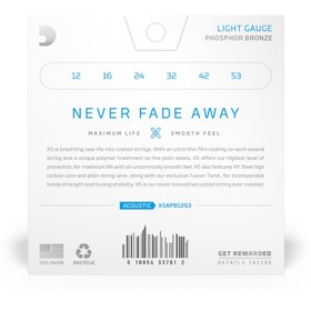 Resim Daddario XSAPB1253 Akustik Gitar Tel Seti | 12-53 - XS Phosphor Bronze 