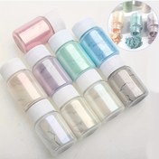 Resim 9'lu Set Büyülü Aurora Mika Tozu Sabun Yapmak, Reçine Boyamak, Mum ve Epoksi Reçine Yapmak İçin Doğal Pigment Tozu 