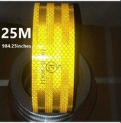 Resim Wangxi 25 Milyon Sarı Uzunluk 25m Genişlik 5cm Araba Yansıtıcı Uyarı Şeridi Kırmızı Beyaz Motosiklet Sticker Retro Reflektif Bant 