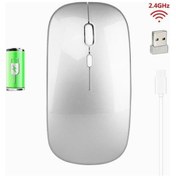 Resim Novahub Jms M80 2.4g Kablosuz Şarj Edilebilir Ultra İnce Optik Mouse - Gümüş M80 