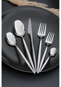 Resim Amy Klaus 84 Parça Çatal Kaşık Bıçak Takımı - Gri 
