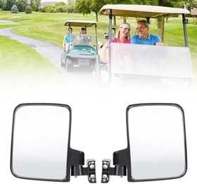 Resim Golf Sepeti Aynaları, Kör Nokta Eliminasyon, 1 Çift Evrensel Golf Sepeti Yan Dik Görünüm Aynaları, Kulüp Arabası Ve Ezgo 
