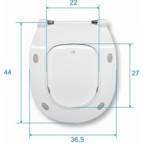 Resim Ideal Standard Consept E792001 Thin -slim Yavaş Kapanan Klozet Kapağı, Beyaz, Metal Menteşeli, Beyaz 
