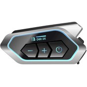 Resim Bfs D60 2x Motosiklet Kask Kulaklığı Bluetooth Intercom Rgb Işıklı 2 Intercom Bağlantılı 