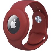 Resim Talazan Uyumlu Airtag Anahtarlık Kordon-mürdüm 