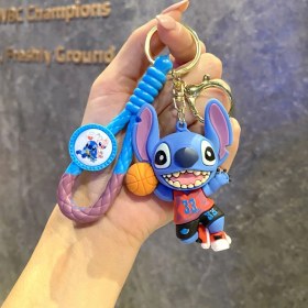 Resim OEMG Çizgi Film Animasyon Stitch Serisi Yumuşak Kauçuk Anahtarlık Bebek Çantası Kolye Anahtarlık Küçük Hediye (Yurt Dışından) 