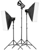 Resim Deyatech Tolifo Paraflaşh Seti 400w 3lü Paraflaşh Softbox 50x70cm Paraflaş Seti 