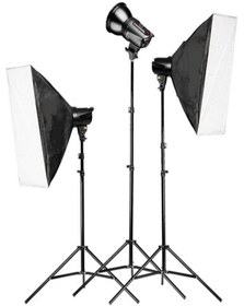 Resim Deyatech Tolifo Paraflaşh Seti 400w 3lü Paraflaşh Softbox 50x70cm Paraflaş Seti 