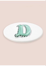 Resim The Mia Harf Bardak Altlığı D Beyaz 