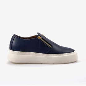 Resim Giuseppe Zanotti Fermuarlı Erkek Spor & Sneaker Ayakkabı Eu40010 Navy Blue 