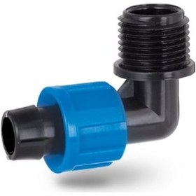 Resim 20 - 1/2" TERS KİLİTLİ DAMLAMA SULAMA ERKEK DİRSEK - 5 ADET 