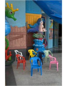 Resim Papatya Mini Plastik Koltuk Çocuk Koltuğu Sarı 