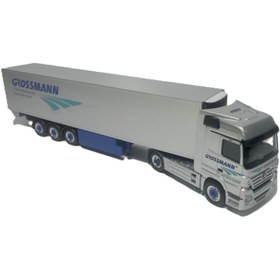 Resim Herpa 1:87 Ho Mercedes-Benz Actros LH soğutmalı yarı römork ( Grossmann) Minyatür Plastik Model. 
