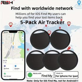 Resim Air Tags için - 5 adet Akıllı Takipçi, IOS Bul App için Uygun (Sadece IOS için, Android için değil). Dünya çapında doğru takip anti-kayıp akıllı etiket öğeleri anahtarlar, evcil hayvanlar, bagajlar, sırt çantaları vb. için kullanılır. Değiştirilebilir pil 