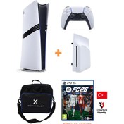 Resim Sony PlayStation 5 Pro 2TB Konsol + Disk Driver + FC 26 Türkçe CD Oyun + Şarj İstasyonu + Çanta (CFI 