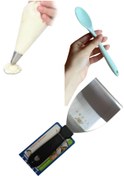 Resim CEPHOME 12'li Krema Torbası + Yeşil Kaşık + Pasta Spatulası 
