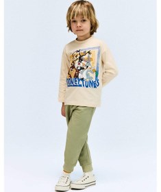 Resim DeFacto Erkek Bebek Beli Paçası Lastikli Basic Düz Eşofman Altı B7014A525SPKH461 Haki 