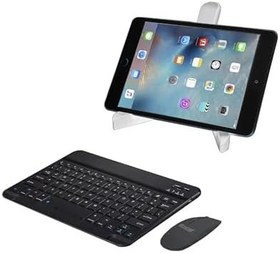 Resim Microcase Samsung Galaxy Tab S10 Lite için Bluetooth Klavye (TR Sticker) + Bluetooth Mouse + Tablet Standı - AL2765 