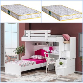 Resim Setaymobilya Ranza, Su Ranza Karyola Çalışma Masası + 2 Comfort Yatak 