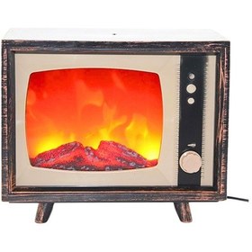 Resim Dekoratif Tv Tasarımlı Ledli Şömine Lamba 18x22cm Aalk2511 