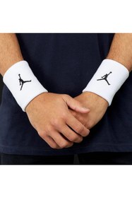 Resim Nike Jordan NBA Jumpman Unisex Beyaz Basketbol Bileklik J.KN.01.101.OS 
