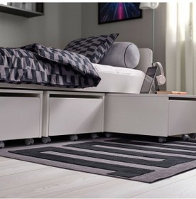 Resim Çocuk Halısı, Siyah-gri, 105x160 Cm Gri 