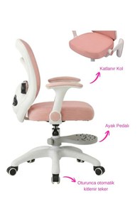 Resim Drift Bono Çocuk Çalışma Sandalyesi Ayak Pedallı Pembe 