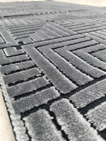 Resim Dekhera Halı Bienca 6495 Antrasit Parlak Dokuma Kesme Halı - 100X200 