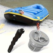 Resim Kalınlaştırılmış Egzoz Valfi ve Anahtarı - Şişme Botlar, Kano, Paddleboard ve Kayaklar için Dayanıklı Yedek Valf - Kolay Kurulum için Valf Anahtarı Dahil, Tekne Güvenlik Aksesuarları, Şık Valf Tasarımı, Sağlam Yapı 