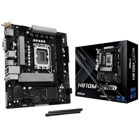 Resim Asrock H810m-x Wıfı 6400mhz Ddr5 Soket 1851 M.2 Usb 3.2 Hdmı D-sub Matx Anakart 