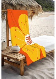 Resim Dijital Baskı Plaj Deniz Havlusu Çiçek Desenli Peştamal Hvl0182 Renkli 